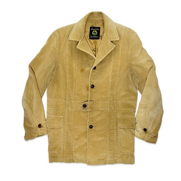 Brad Whitney Carmel Cove VTG 70s/80s Khaki Tan Corduroy Buttoned Trench Coat - Picture 2 of 16